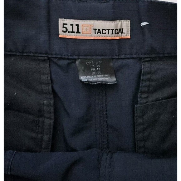 5.11 Tactical Mens 34x36 Taclite Pro Cargo Pant Navy Blue Work Ripstop Acc 34x34 - Picture 3 of 6